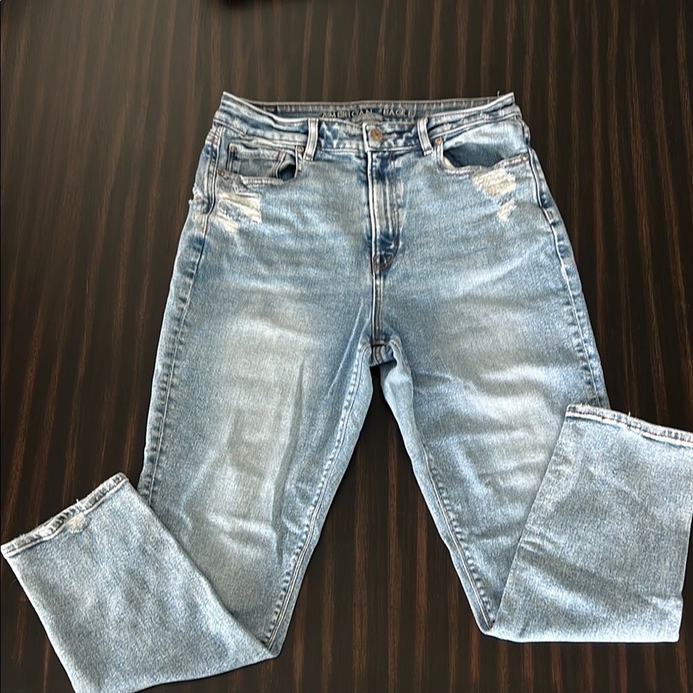 American Eagle Outfitters Light Blue Distressed Skinny Jeans